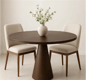 פינת אוכל עגולה מדגם SIENA כולל 4 כיסאות